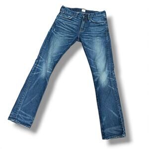 J Crew 484 Slim Jeans 31 x 32 Men's Distressed Whiskered Cotton Denim